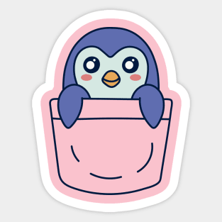 Penguin In Pocket Kawaii Bird Lover Sticker